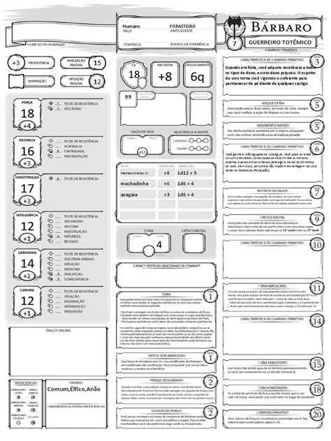 barbaro lv 1 d&d